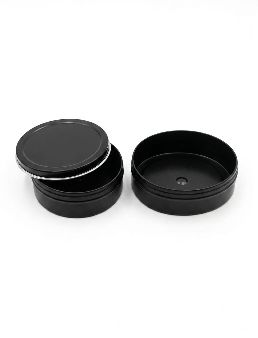 Metal snap-on lid with a molded plastic base